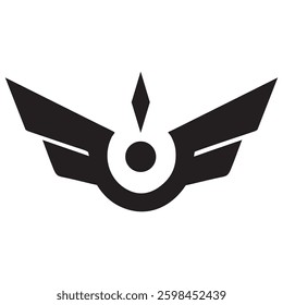 crystal wings icon vector design
