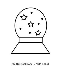 crystalball icon on white background