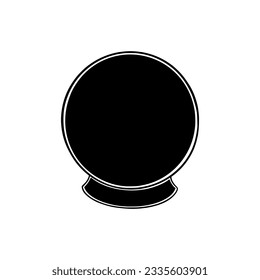 Crystall ball for fortune tellers. Witch occult spiritual ball with mystic powers. Vector illustration isolated in white background