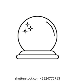 Icono de bola de cristales. Ilustración vectorial. imagen de stock.