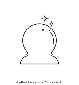 Icono de bola de cristales. Ilustración vectorial. Eps 10.