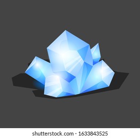 Crystalline stone or gem and precious gemstone