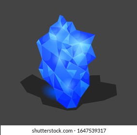 Crystalline stone or gem and precious gemstone for