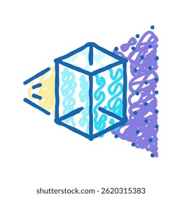 crystallography materials engineering doodle icon sketch vector. crystallography materials engineering sign. isolated symbol illustration