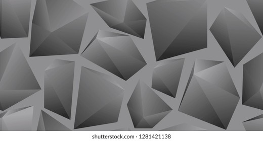 Crystals. Angular geometric shapes. Seamless texture. Vector graphics