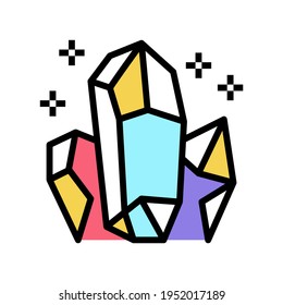 crystals astrological color icon vector. crystals astrological sign. isolated symbol illustration