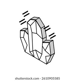 crystals astrological isometric icon vector. crystals astrological sign. isolated symbol illustration