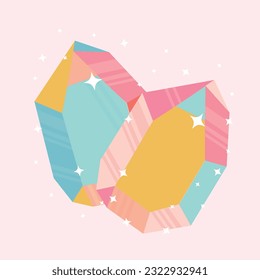 diamantes de cristales ilustraciones vectoriales rocas 