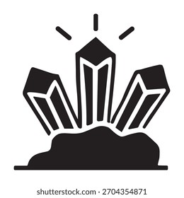 Crystals icon or logo isolated sign symbol vector illustration - high quality black style vector icons