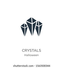 Crystals icon vector. Trendy flat crystals icon from halloween collection isolated on white background. Vector illustration can be used for web and mobile graphic design, logo, eps10