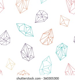 Crystals Seamless Hand Drawn Pattern Stock Vector (Royalty Free) 360305300