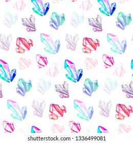 crystals vector illustration seamless texture