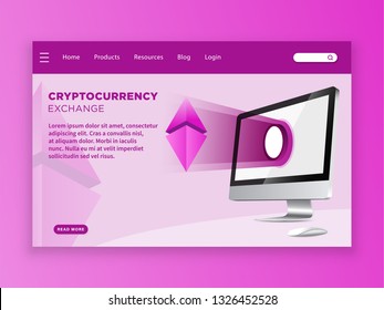 Crytocurrency Exchange Landing Page