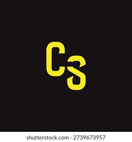 CS Abstract Initial Logo. Clean, high-contrast typography suitable for branding, identity, and corporate design. Ideal for logos, signage, and minimalist graphic projects.