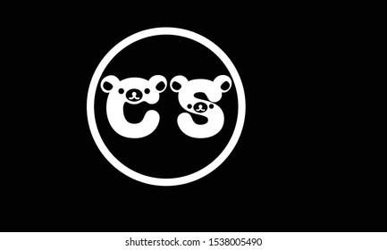 CS abstract vector logo monogram template
