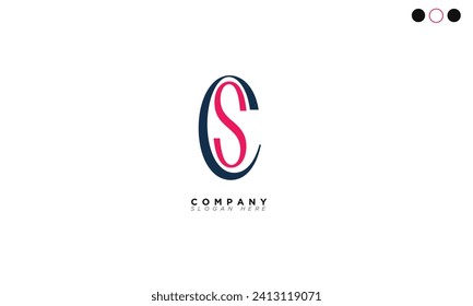 CS Alphabet letters Initials Monogram logo SC, C and S
