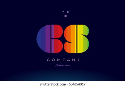cs c s alphabet letter colorful creative colors text dots creative company logo vector icon design template