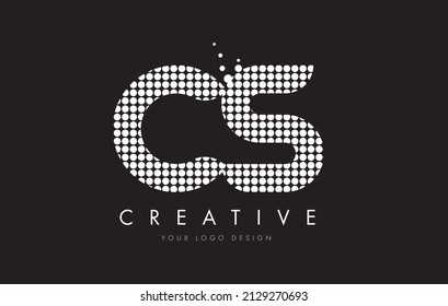CS C S Dots Letter Logo Design White Magenta Bubble Circles and Swoosh