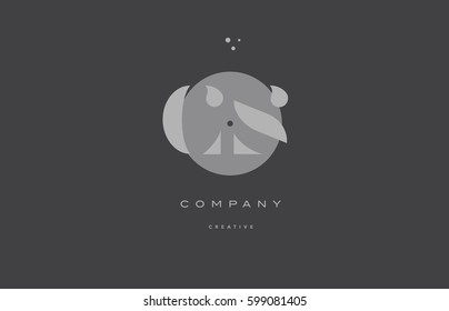 cs c s  grey modern stylish alphabet dot dots eps company letter logo design vector icon template 