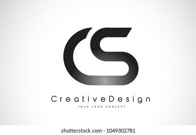 CS C S Letter Logo Design in Black Colors. Creative Modern Letters Vector Icon Logo Illustration.