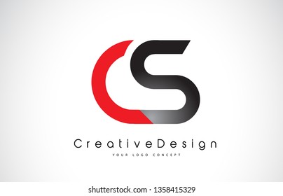 CS C S Letter Logo Design in Black Colors. Creative Modern Letters Vector Icon Logo Illustration.