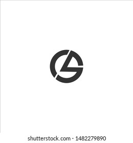 CS C S Letter Logo Design in Black Colors