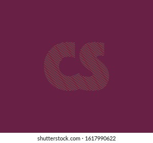 C&S, C S letters joint line logo vector, Abstract Typography letters