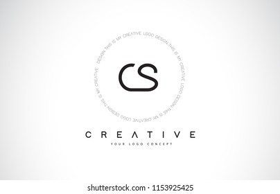 CS C S Logo Design with Black and White Creative Icon Text Letter Vector.