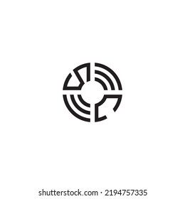 CS circle initial logo concept in high quality professional design that will print well across any print media