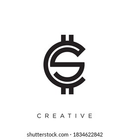 cs crypto logo illustration design vector 