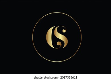 CS elegant logo with initials for company -vector