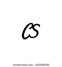 CS Elegant Minimalist Signature Logotype. Illustration of luxury CS Logo design 