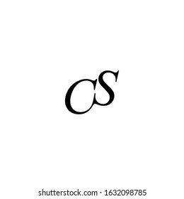 CS Elegant Minimalist Signature Logotype. Illustration of luxury CS Logo design 