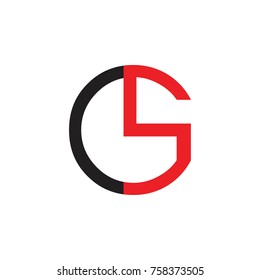 CS or GS letter logo design vector