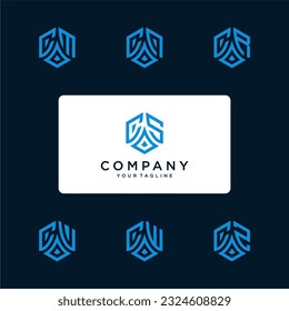 CS hexagon logo vector. Hexagon logo with two initial. Develop, natural, luxury, modern, finance logo, strong, suitable for your company.