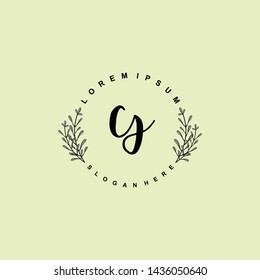 CS Initial beauty floral logo template