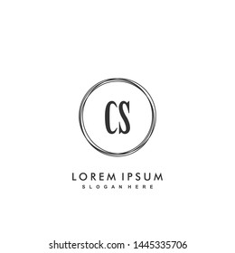 CS Initial beauty monogram logo vector