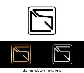 CS initial box shape Logo designs template
