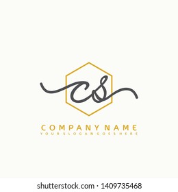 CS Initial handwriting logo concept