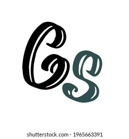 Cs initial handwritten logo for identity