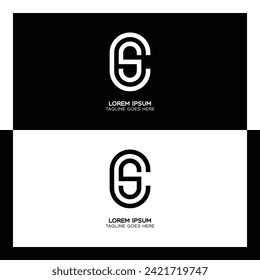 CS initial letter logo. Alphabet C and S pattern design monogram
