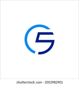 Logo inicial de CS. Blootipo inicial de monograma C y S. Elemento o icono de diseño del vector.