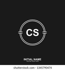 CS Initial logo letter with minimalist concept