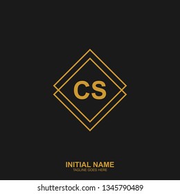 CS Initial logo letter with minimalist concept