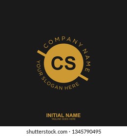 CS Initial logo letter with minimalist concept