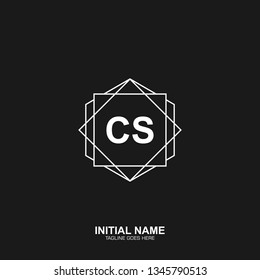 CS Initial logo letter with minimalist concept