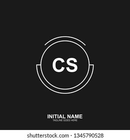 CS Initial logo letter with minimalist concept
