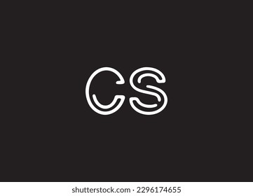 CS initial monogram logotype vector design