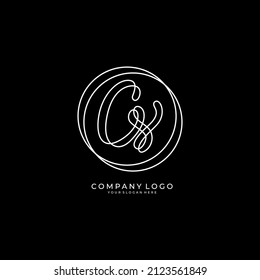Logo de la firma inicial CS. vector de plantilla de logotipo de escritura a mano
