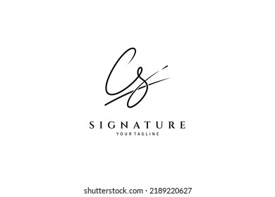 Cs Initial Signature Logo Template Stock Vector (Royalty Free ...
